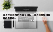 网上挽回感情的方案有用吗（网上感情挽回是真的有用吗）