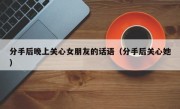 分手后晚上关心女朋友的话语（分手后关心她）