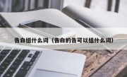 告白组什么词（告白的告可以组什么词）