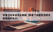 伤害过女友该怎么挽回（伤害了女朋友怎样才能挽回的句子）