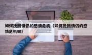 如何挽回情侣的感情危机（如何挽回情侣的感情危机呢）
