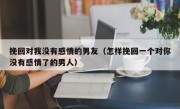 挽回对我没有感情的男友（怎样挽回一个对你没有感情了的男人）