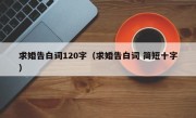 求婚告白词120字（求婚告白词 简短十字）