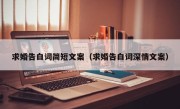 求婚告白词简短文案（求婚告白词深情文案）