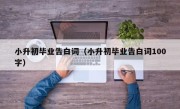 小升初毕业告白词（小升初毕业告白词100字）