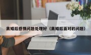 离婚后感情问题处理好（离婚后面对的问题）