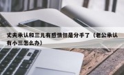 丈夫承认和三儿有感情但是分手了（老公承认有小三怎么办）