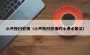 小三挽回感情（小三挽回感情的小法术最灵）