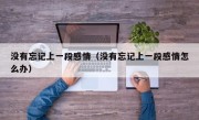 没有忘记上一段感情（没有忘记上一段感情怎么办）