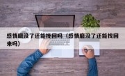 感情磨没了还能挽回吗（感情磨没了还能找回来吗）