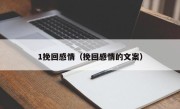 1挽回感情（挽回感情的文案）