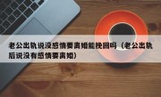 老公出轨说没感情要离婚能挽回吗（老公出轨后说没有感情要离婚）