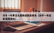 分手一年要怎么重新追回女朋友（分手一年还能追回来吗）