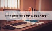 分手几年后想挽回女友的话（分手几年了）