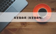 文艺告白词（文艺告白句）