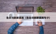 告白词新郎搞笑（告白词新郎搞笑句子）